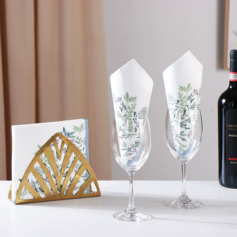 Serviettes en papier à découper à imprimé botanique - 20 par paquet