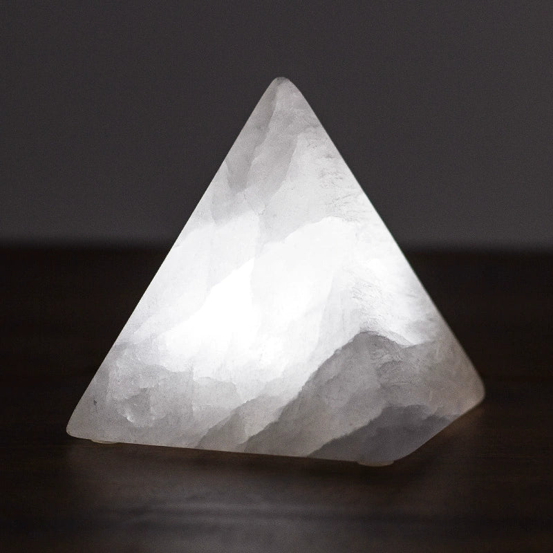 Veilleuse minérale pyramidale pour chambre à coucher, lumière de sommeil, décoration créative pour la maison