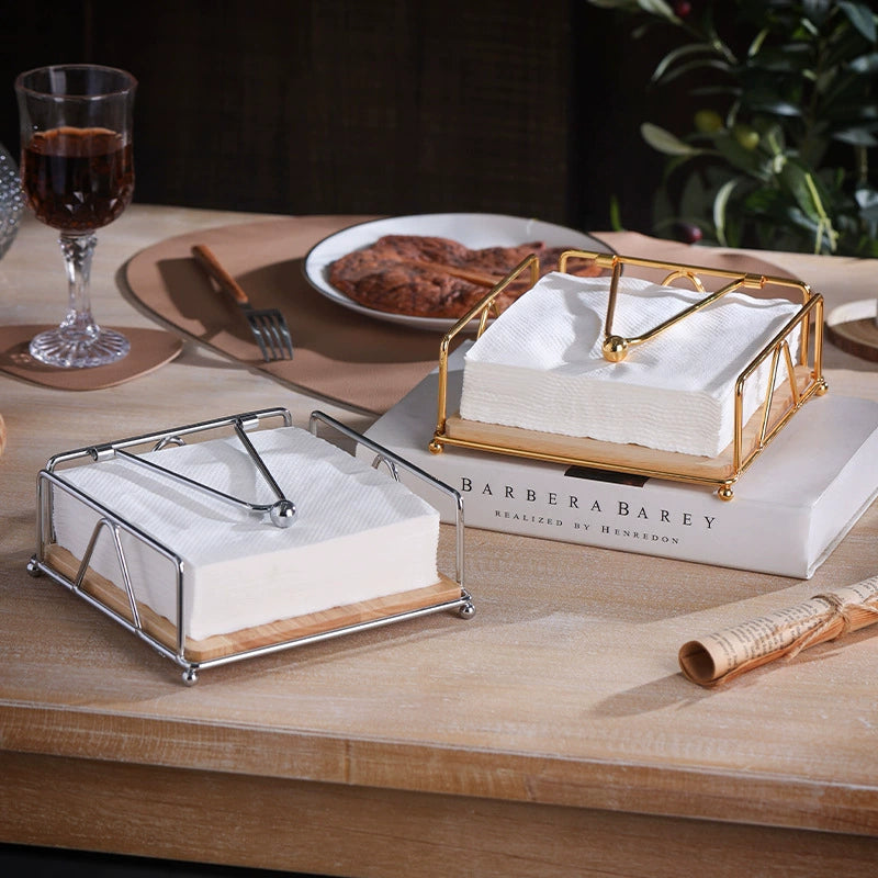 Porte-serviettes en papier pour restaurant, hôtel, buffet, carré