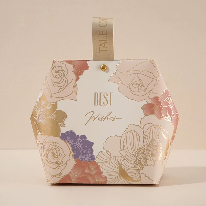 صندوق هدايا بتصميم خاتم خشبي وصندوق سكر وحقيبة تغليف هدايا الزفاف، عبوة من 20 قطعة