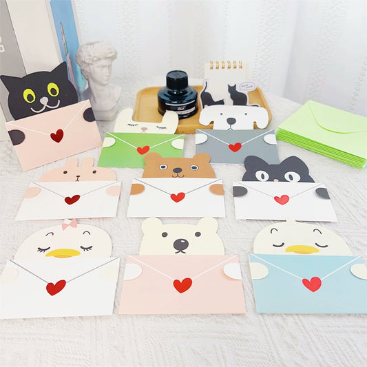 Lot de 9 cartes de vœux d'anniversaire pour enfants avec enveloppes d'animaux mignons