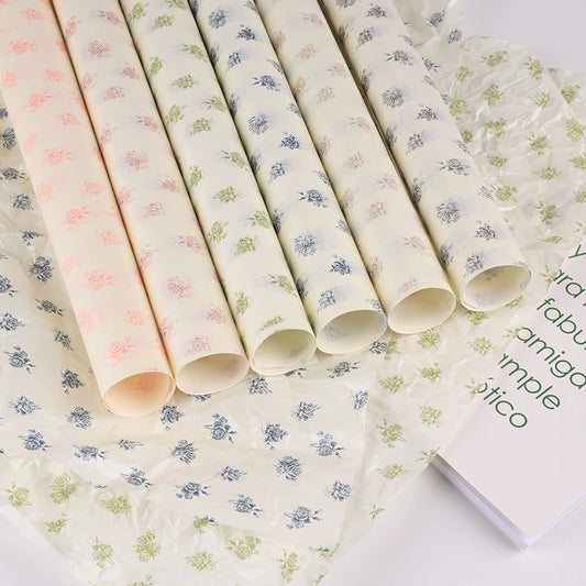 Papier d'emballage cadeau imprimé rose vintage Papier de soie