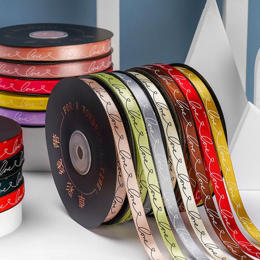 Ruban d'emballage pour bouquet de fleurs d'amour, décoration pour emballage cadeau (1 cm x 45 mètres)