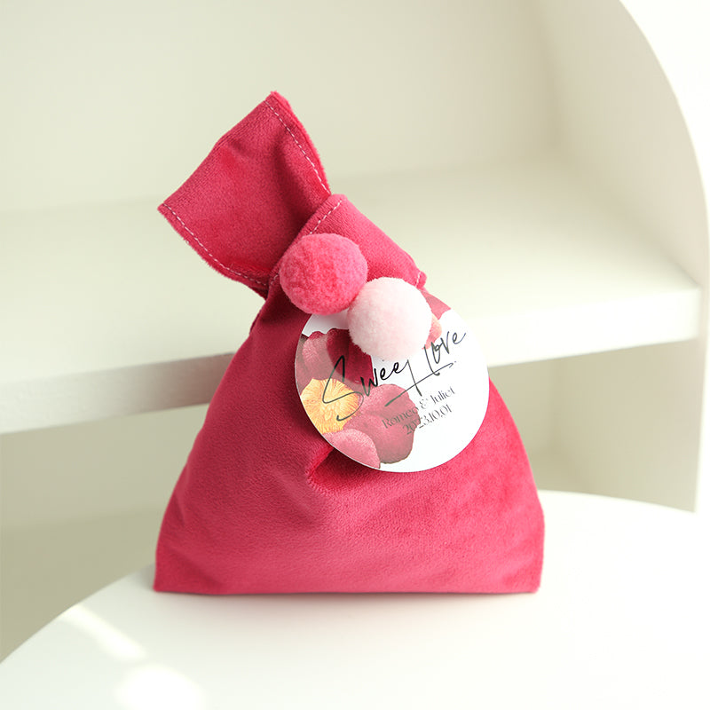 أكياس هدايا مخملية قابلة لإعادة الاستخدام مع عبوة 10