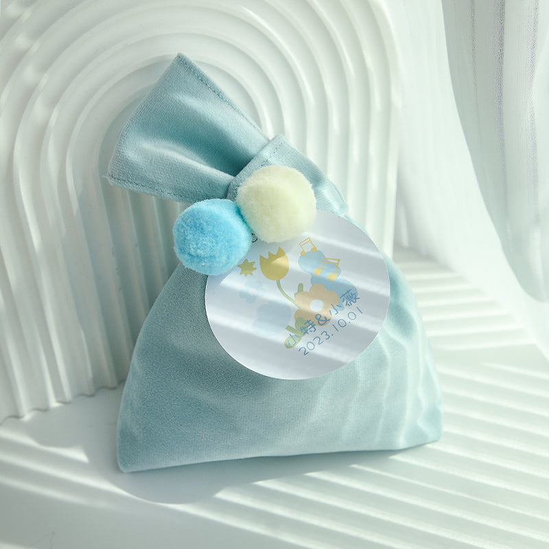 أكياس هدايا مخملية قابلة لإعادة الاستخدام مع عبوة 10