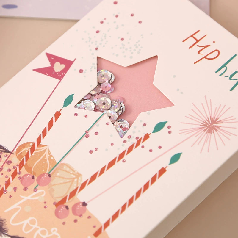 Carte de remerciement d'anniversaire de dessin animé mignon Carte de bénédiction