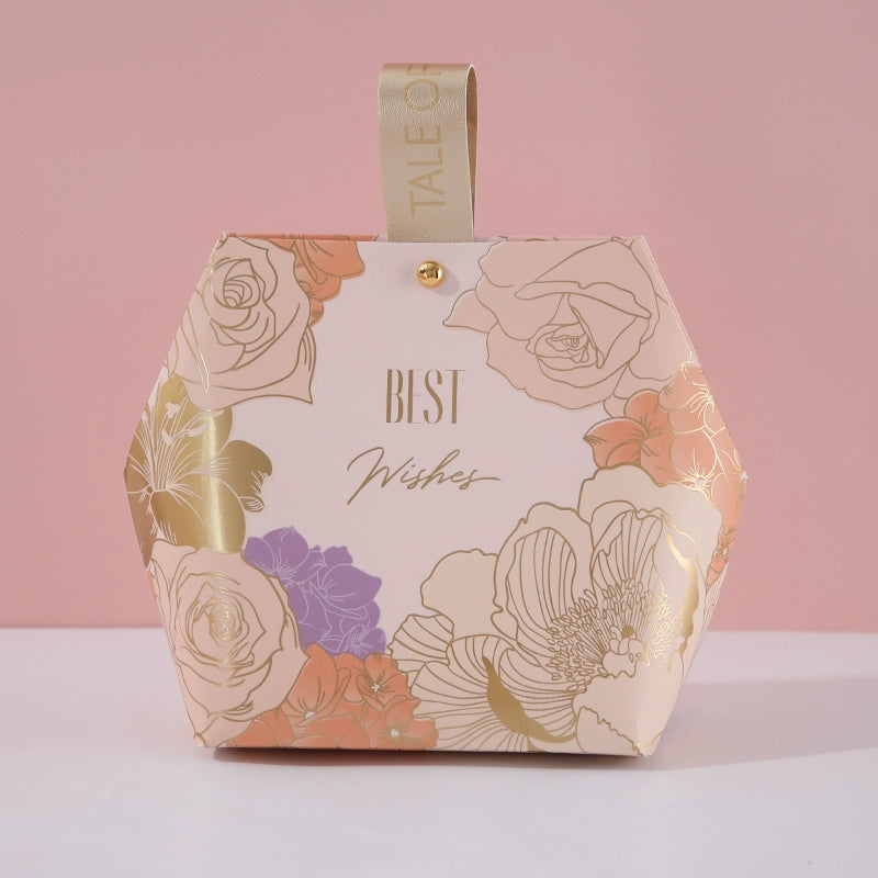 صندوق هدايا بتصميم خاتم خشبي وصندوق سكر وحقيبة تغليف هدايا الزفاف، عبوة من 20 قطعة