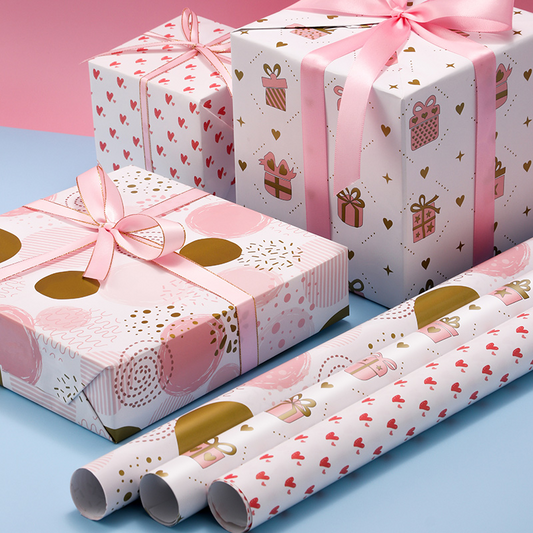 Papier d'emballage cadeau Coffret cadeau fête d'anniversaire Papier d'emballage bouquet