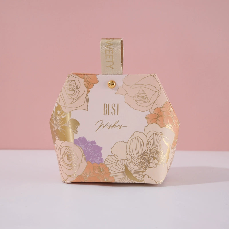 صندوق هدايا بتصميم خاتم خشبي وصندوق سكر وحقيبة تغليف هدايا الزفاف، عبوة من 20 قطعة