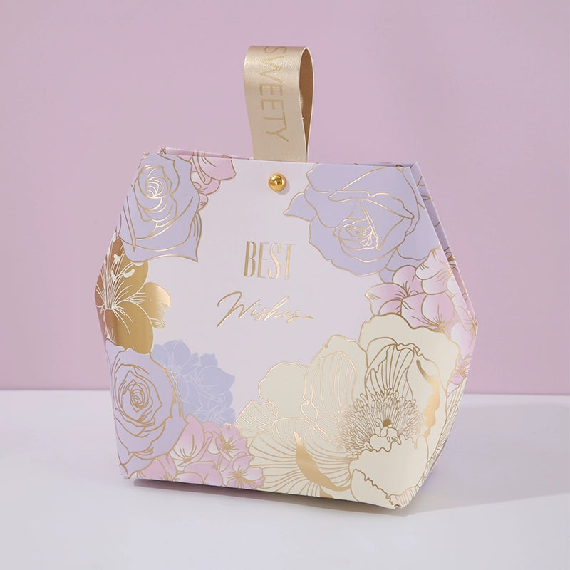 صندوق هدايا بتصميم خاتم خشبي وصندوق سكر وحقيبة تغليف هدايا الزفاف، عبوة من 20 قطعة