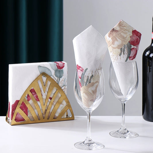 Serviettes à imprimé floral Mouchoirs Serviettes de table pour mariage