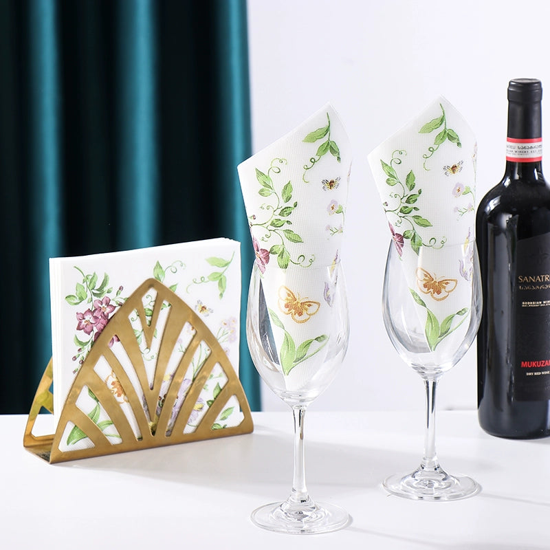 Serviettes de table à motifs floraux colorés - 20 par paquet