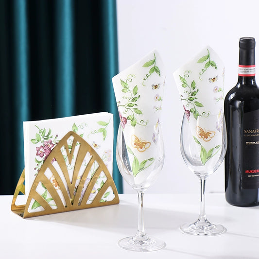 Serviettes de table à motifs floraux colorés - 20 par paquet