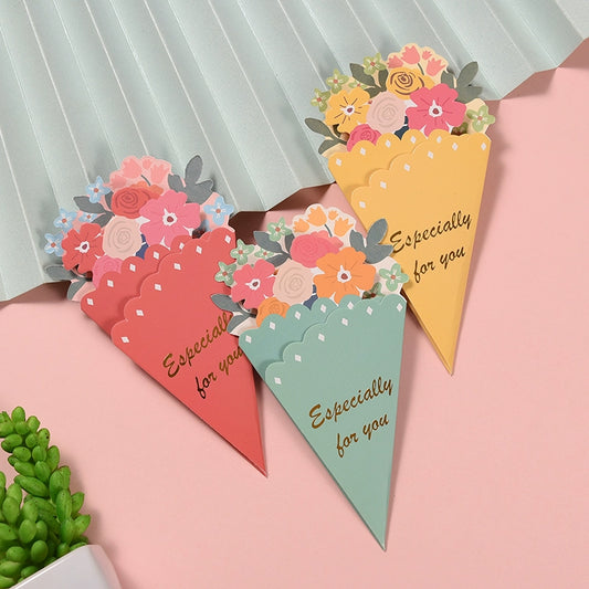 Carte d'anniversaire Bouquet Carte de remerciement avec enveloppe