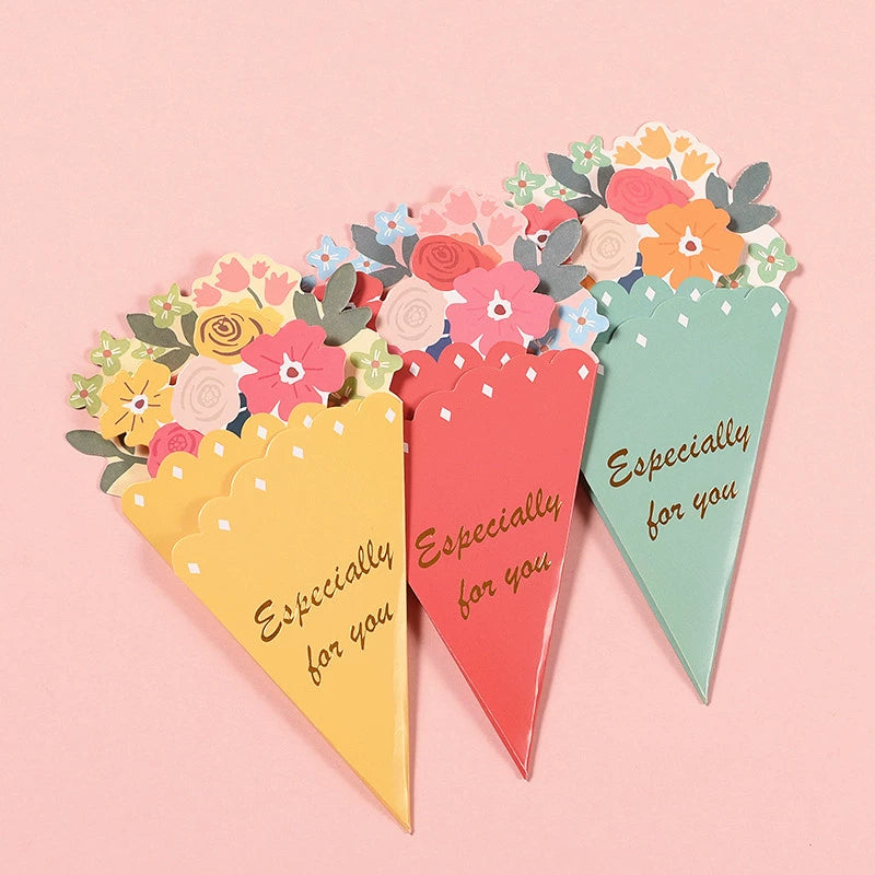 Carte d'anniversaire Bouquet Carte de remerciement avec enveloppe