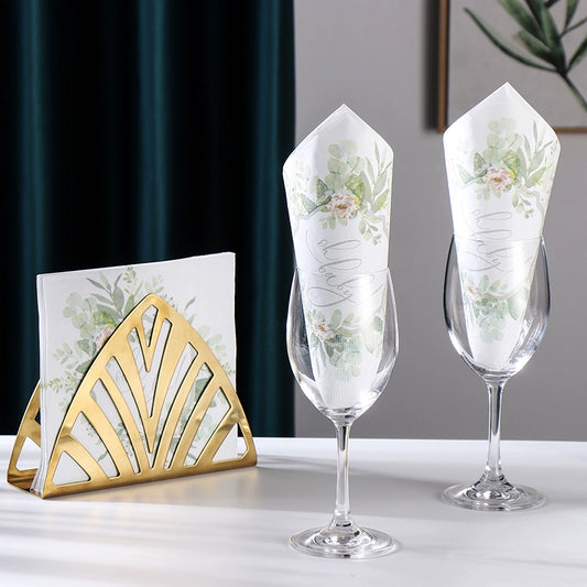 Serviettes de table à imprimé floral en papier de soie pour découpage DIY