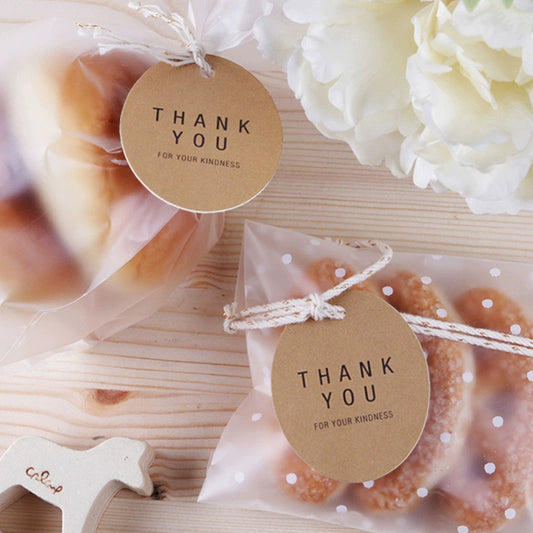 Étiquette de remerciement Étiquette faite à la main Emballage cadeau de pâtisserie Étiquette de décoration cadeau DIY