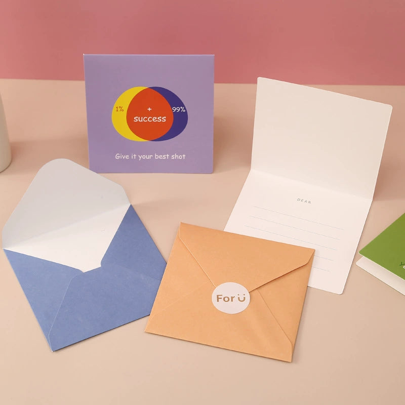 Carte de remerciement d'anniversaire de dessin animé mignon Carte de bénédiction