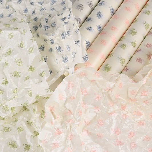 Papier d'emballage cadeau imprimé rose vintage Papier de soie