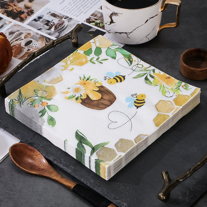 Serviettes de table colorées en papier à découper à faire soi-même - 20 par paquet