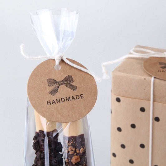 Étiquette faite à la main pour emballage de cadeaux de pâtisserie, étiquettes de décoration de cadeaux DIY