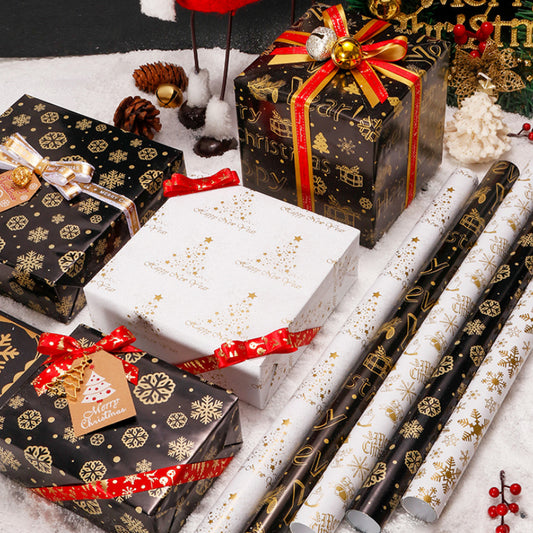 Papier d'emballage cadeau Joyeux Noël Papier kraft Papier d'emballage cadeau de Noël