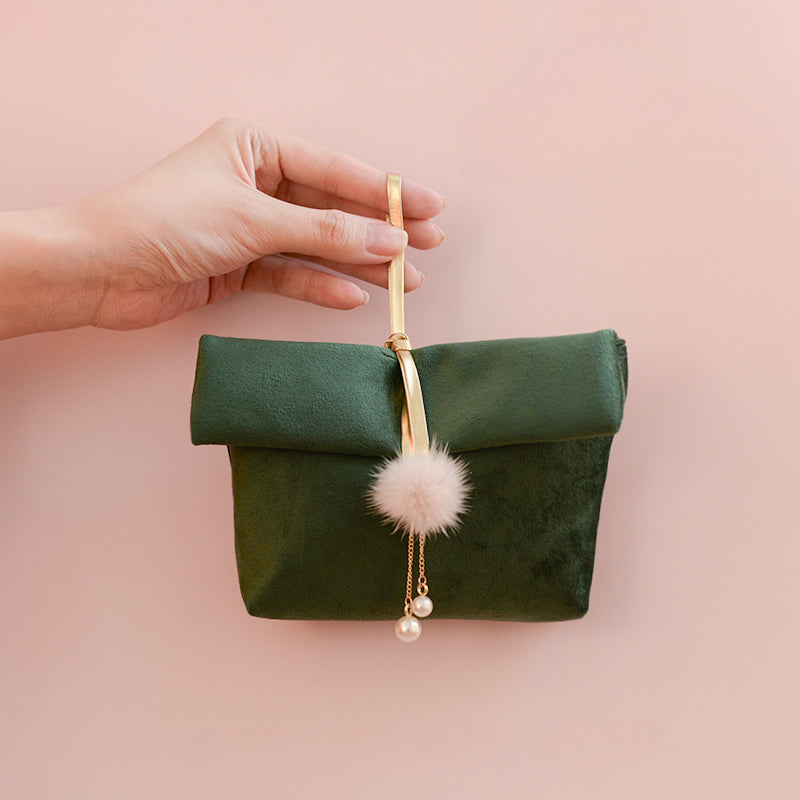 أكياس الحلوى المخملية حفل زفاف مقبض أكياس الهدايا حزمة 10