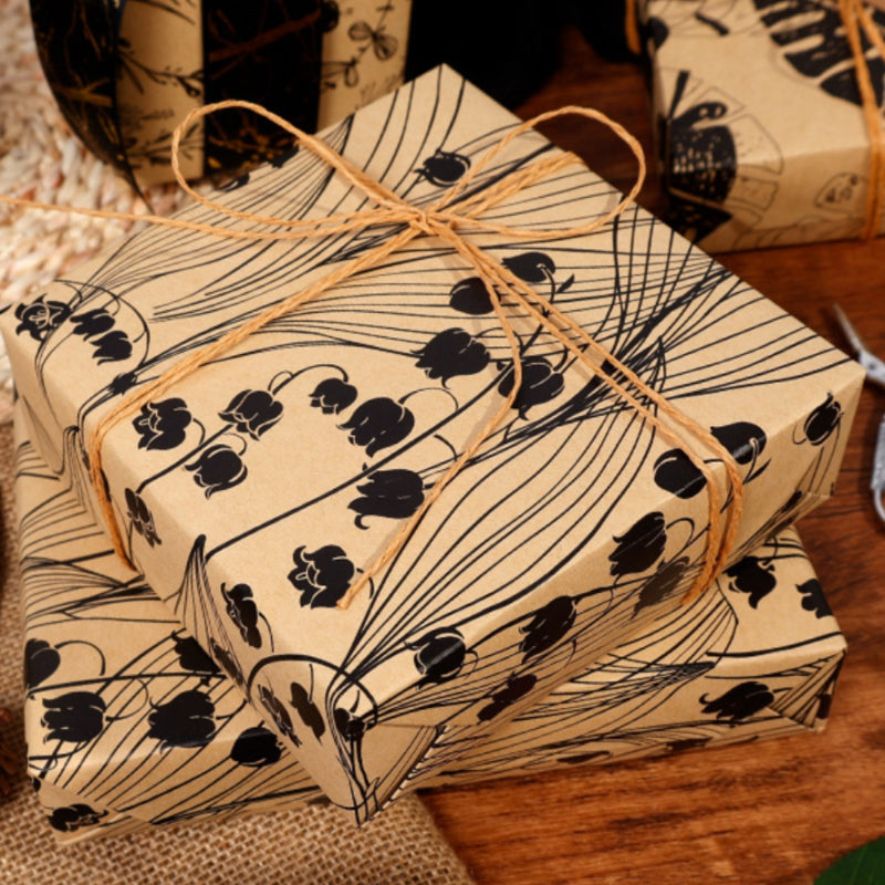 ورق تغليف هدايا أعياد الميلاد العتيقة ورق كرافت ورق هدايا الأعمال