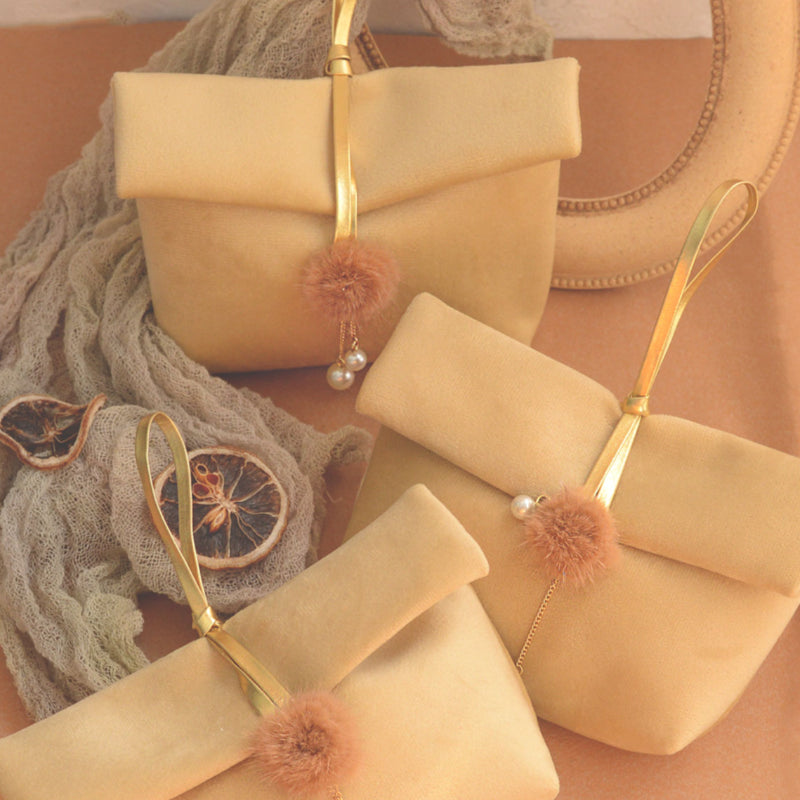 أكياس الحلوى المخملية حفل زفاف مقبض أكياس الهدايا حزمة 10