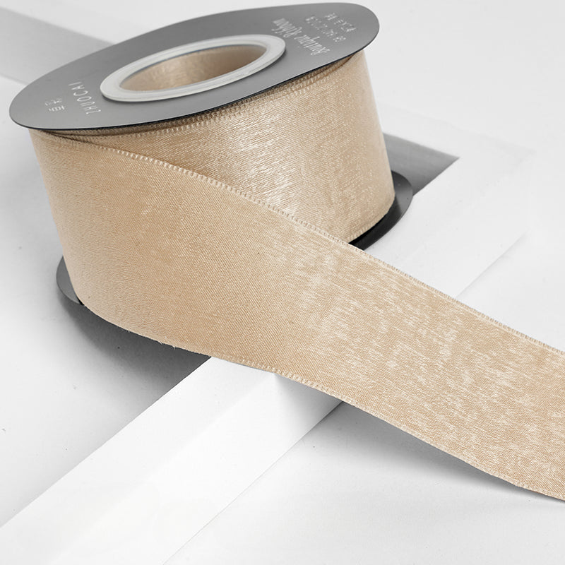 شريط فيونكة مخملي من جلد الغزال مصنوع يدويًا في صندوق هدايا شريط مخملي (4 سم × 9 أمتار)