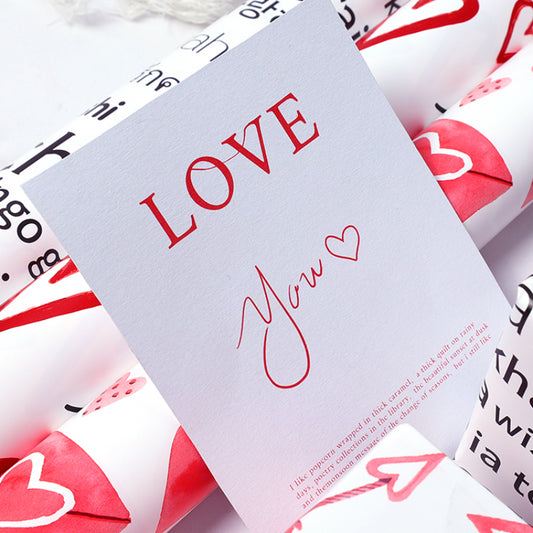 Paquet de 10 cartes de vœux pour la Saint-Valentin avec emballage cadeau et carte de confession
