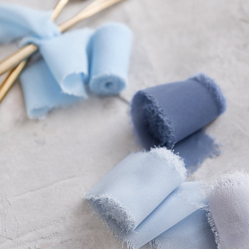 Ruban de soie à franges pour emballage de bouquets cadeaux 4 cm x 5 m