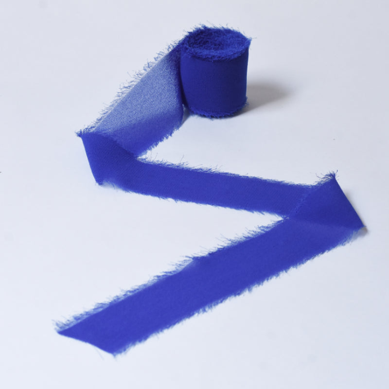 Ruban de soie à franges pour emballage de bouquets cadeaux 4 cm x 5 m