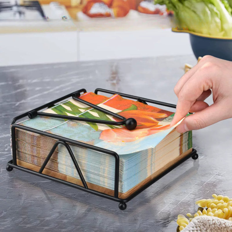 Porte-serviettes en papier pour restaurant, hôtel, buffet, carré