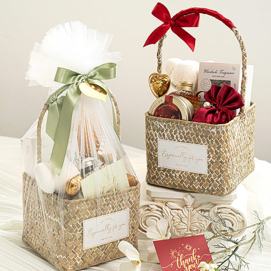 Panier tissé fait main pour fête de mariage, panier cadeau pour baby shower