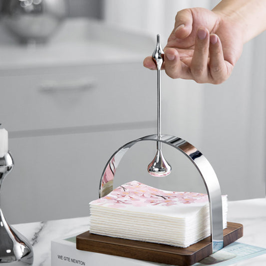 Porte-serviettes en acier inoxydable, plateau de rangement pour serviettes en papier, décoration de la maison