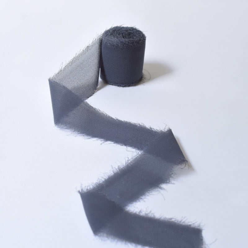 Ruban de soie à franges pour emballage de bouquets cadeaux 4 cm x 5 m