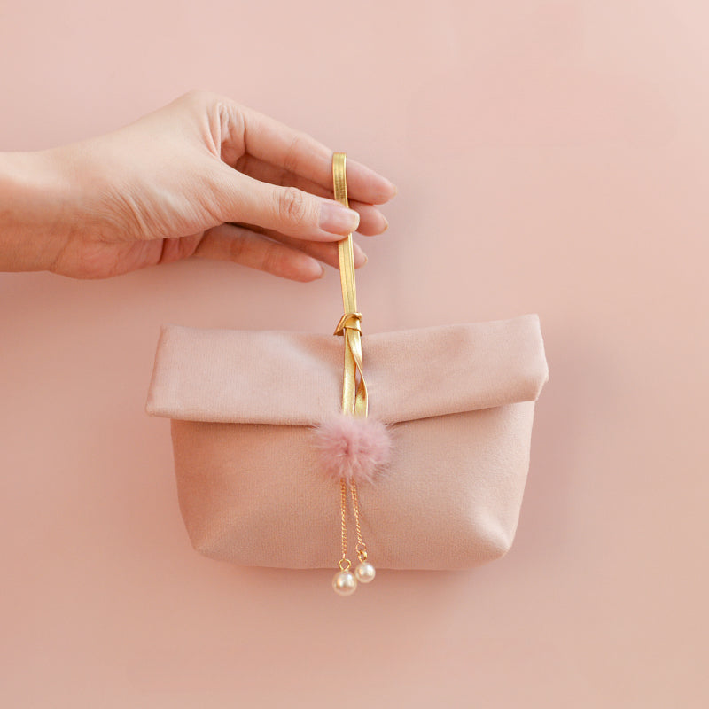 أكياس الحلوى المخملية حفل زفاف مقبض أكياس الهدايا حزمة 10