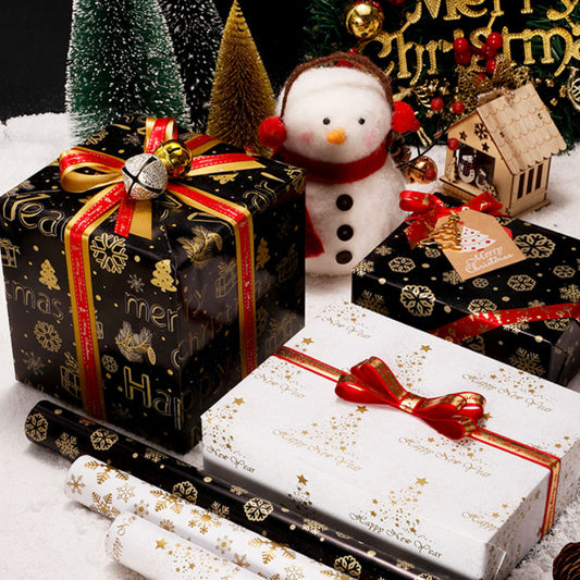 Papier d'emballage cadeau Joyeux Noël Papier kraft Papier d'emballage cadeau de Noël