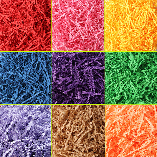 Papier plissé ondulé coloré, raphia, papier déchiqueté, emballage de remplissage pour boîte-cadeau, décoration