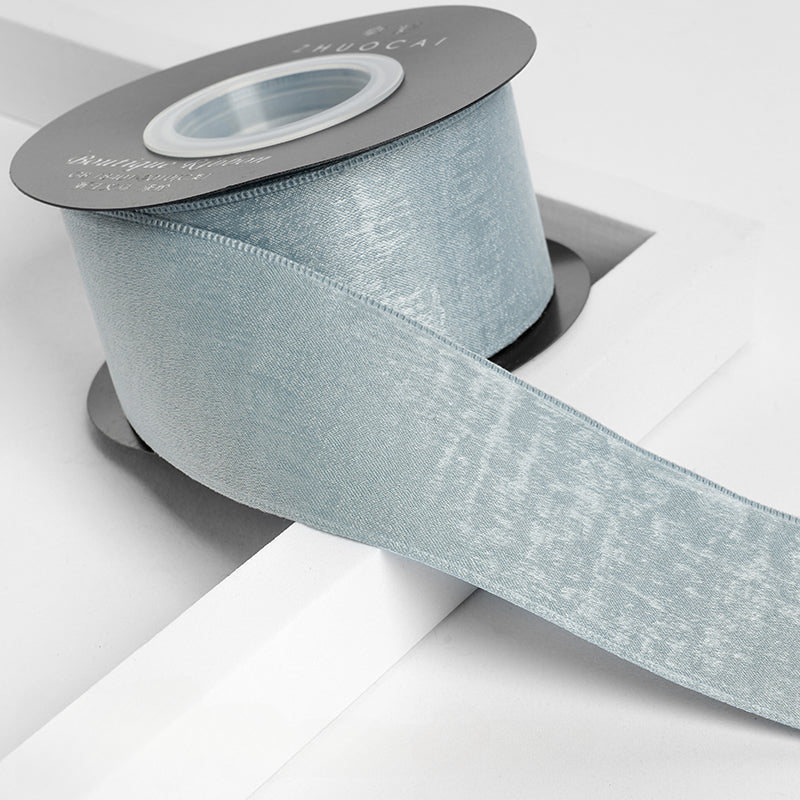 شريط فيونكة مخملي من جلد الغزال مصنوع يدويًا في صندوق هدايا شريط مخملي (4 سم × 9 أمتار)