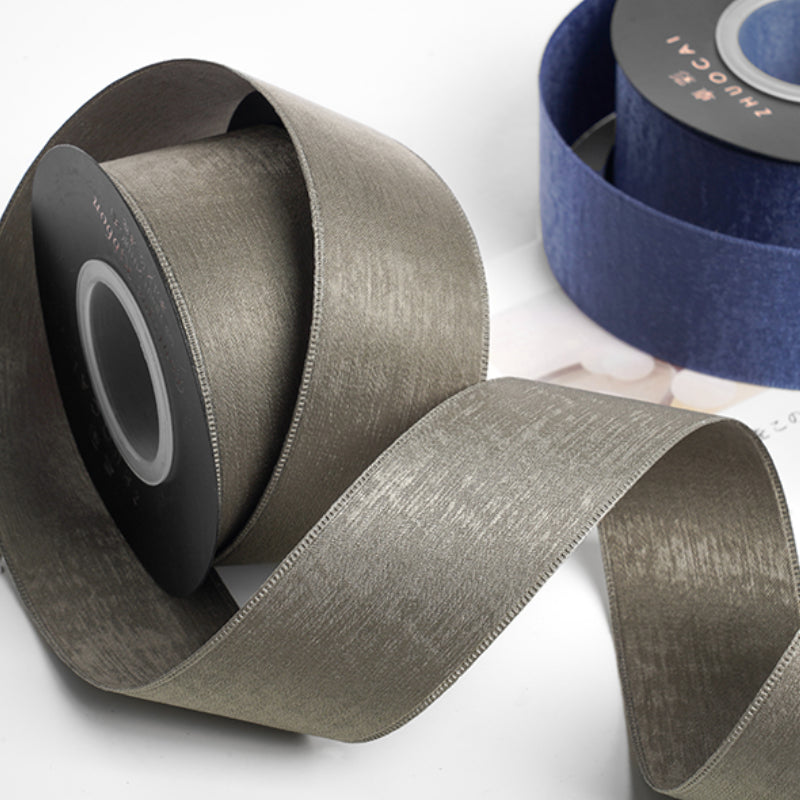 شريط فيونكة مخملي من جلد الغزال مصنوع يدويًا في صندوق هدايا شريط مخملي (4 سم × 9 أمتار)