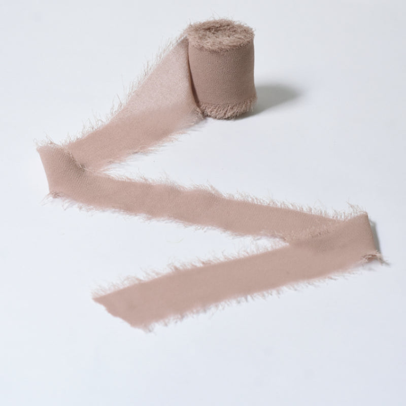 Ruban de soie à franges pour emballage de bouquets cadeaux 4 cm x 5 m
