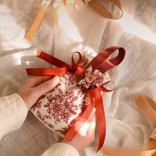 Lot de 10 sacs à bonbons en toile à imprimé floral vintage