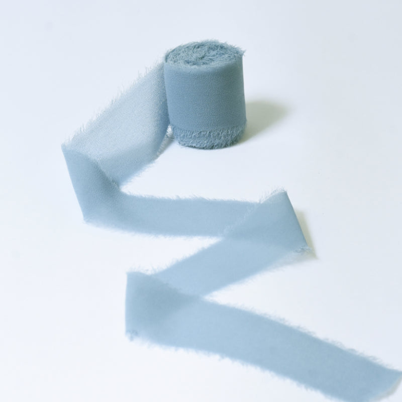 Ruban de soie à franges pour emballage de bouquets cadeaux 4 cm x 5 m