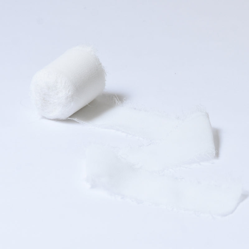 Ruban de soie à franges pour emballage de bouquets cadeaux 4 cm x 5 m