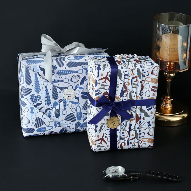 ورق تغليف علب الهدايا لرجال الأعمال وورق تغليف هدايا عيد الأب وأعياد الميلاد