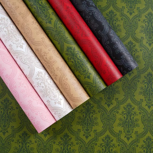 Papier d'emballage cadeau d'art baroque de luxe Papier d'emballage cadeau d'anniversaire