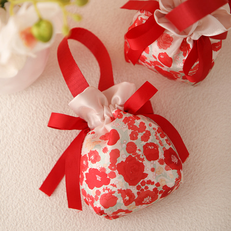 حقيبة حلوى الزفاف حقيبة يد هدية قابلة للطي مجانًا، عبوة من 10 قطع
