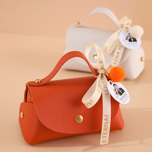 Lot de 10 sacs fourre-tout créatifs en cuir pour bonbons, cadeaux pour fête prénatale, anniversaire